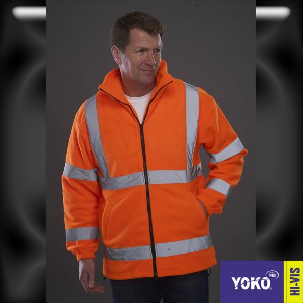 Warnschutz EN20471, Fleecejacke YOKO Workwear, orange, YK08