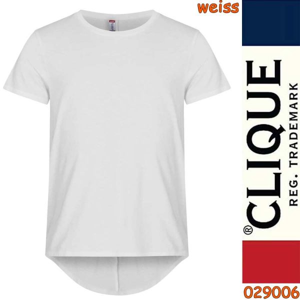 Herren T-Shirt, mit verlängertem Rücken, CLIQUE 029006, weiss