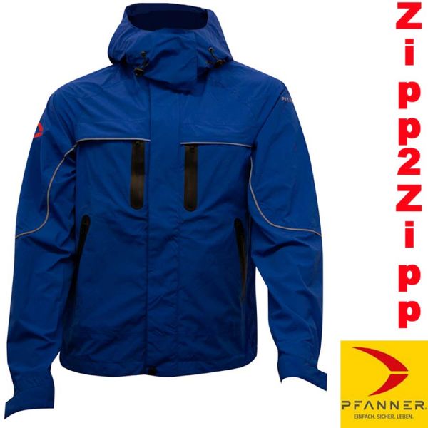 Zipp2Zipp Stretch-Regenjacke - blau - Pfanner - 106885