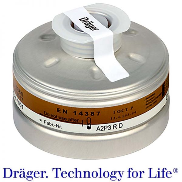 Gas-/ Kombinationsfilter A2/P3 zu Dräger Halb und Vollmasken -