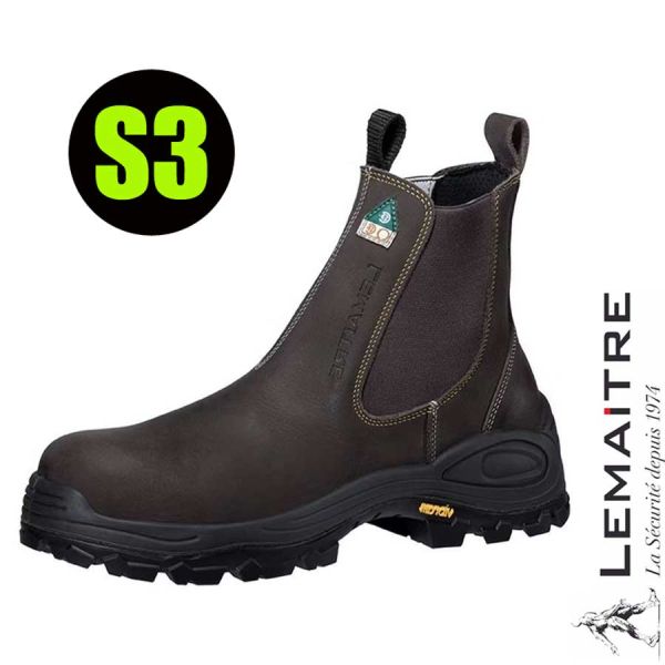 Sicherheits-Bottine, S3, Lemaitre, dark brown,