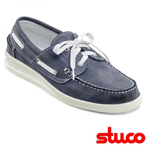 Mocassin Leder, blau, ESD - STUCO