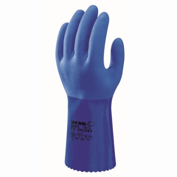 Showa-Handschuh, sehr komfortabler, starker und weicher PVC-Handschuh 300 mm lang (Typ 650-30)