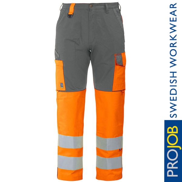 Arbeitshose, HI-VIS, KLASSE2, gerader Schnitt, PRO JOB, 6501