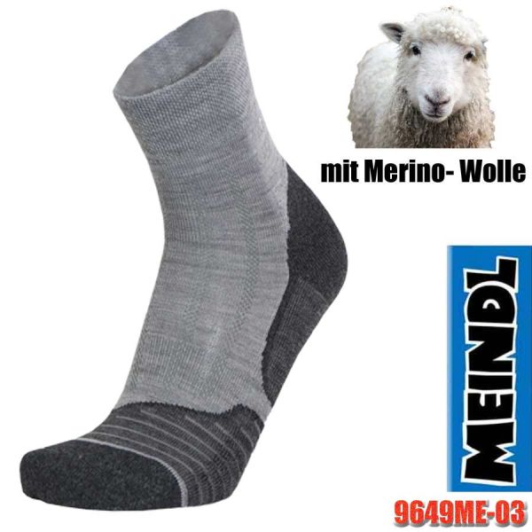 Socken MT3, Men, mit Merino Wolle, grau, MEINDL, 9649ME-03