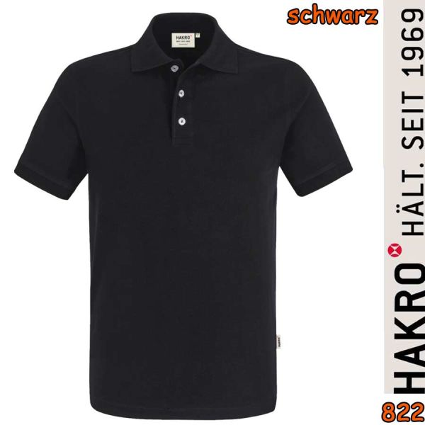 NO. 822 Hakro Poloshirt Stretch, schwarz