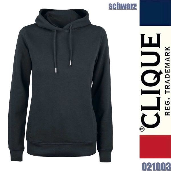 Premium OC Hoody Ladies, Clique - 021003, schwarz