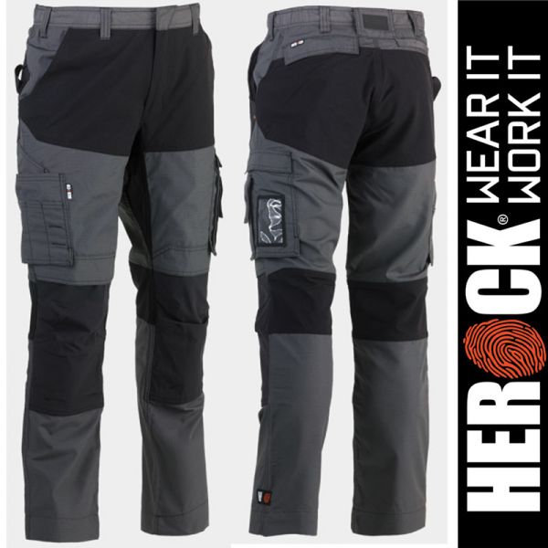 HECTOR Arbeitshosen-GRAU-schwarz, HEROCK Workwear, 23MTR1803