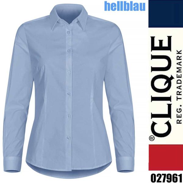 Stretch Shirt LS Lady, Hemd Damen, Clique - 027961, hellblau