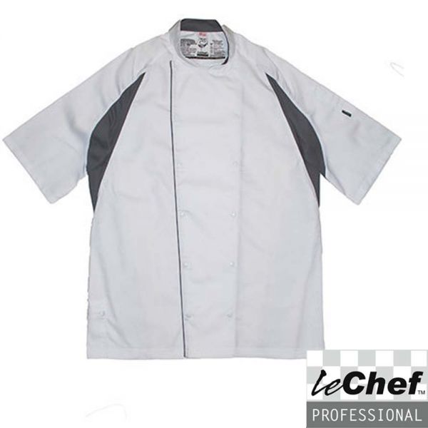 Kochjacke "LE CHEF" - Staycool Raglan Sleeve - LF011-weiss-grau