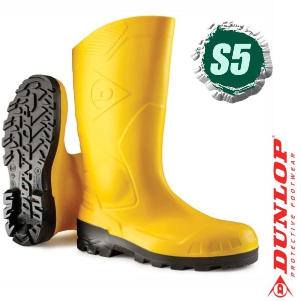 Dunlop DEVON Safe Work S5, Sicherheitsstiefel aus PVC cadmiumfrei,