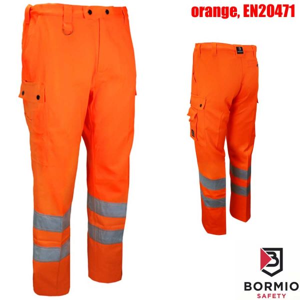 Warnschutz Bundhose, Tödi, EN20471, orange, BORMIO