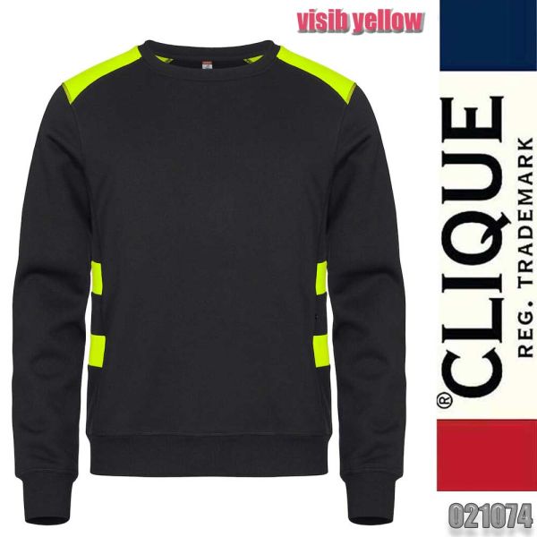 Ambition Roundneck Sweatshirt, Clique - 021074, visib yellow