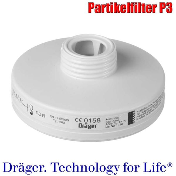 Partikelfilter P3, Dräger 40mm 