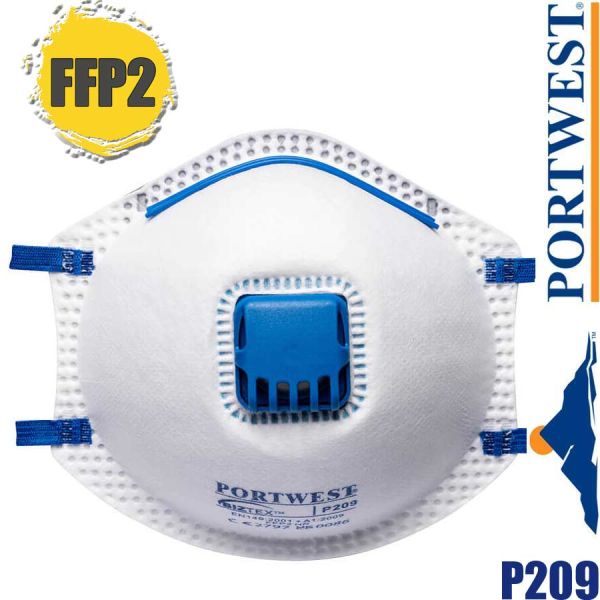 FFP2, Feinstaubmaske mit Ventil, (3er- Pack), P209, PORTWEST