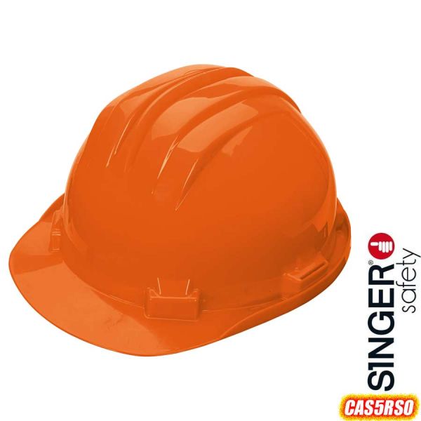 Baustellenhelm aus Polyethylen, CAS5RSO, SINGER Safety, orange