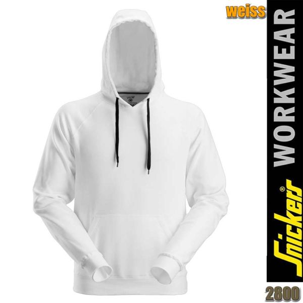 Klassischer Hoodie, Snickers - 2800, weiss