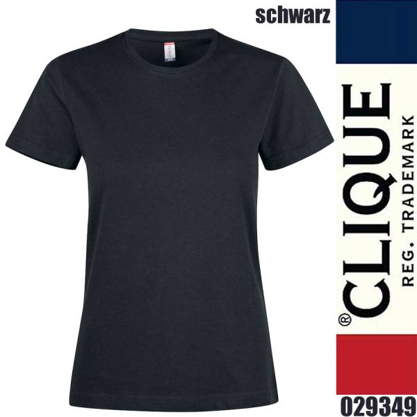 Premium Fashion-T Ladies, T-Shirt rundhals Damen, Clique - 029349, schwarz