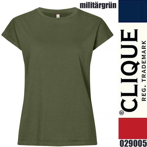 Fashion Top Lady T-Shirt kurze Ärmel, Clique - 029005, militaergruen