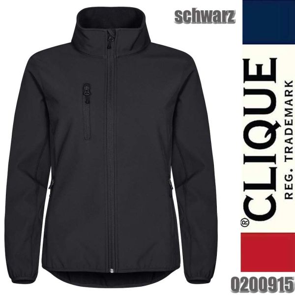 Classic Softshell Jacket Lady, Clique - 0200915, schwarz