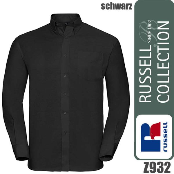 Men`s Long Sleeve Classic Oxford Shirt, Russel - Z932