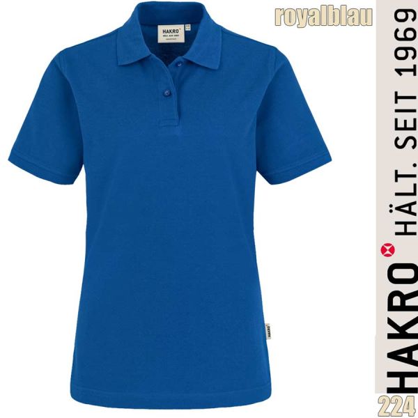 NO. 224 Hakro Damen Poloshirt Top, royalblau