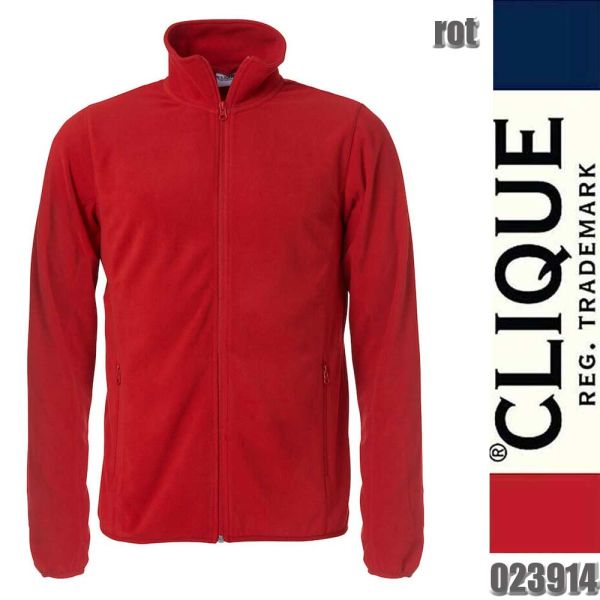 Basic Micro Fleece Jacket, Clique - 023914, rot