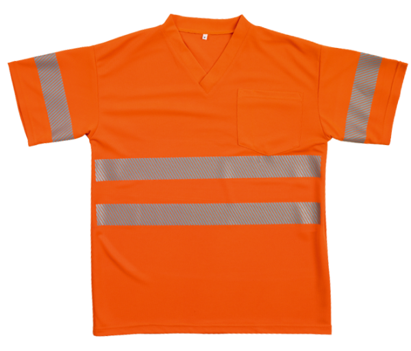 Bioactive Warnschutz T-Shirt, antibakteriell, orange
