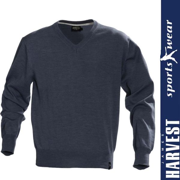 Merino Feinstrick V-Pullover für Männer - James Harvest - 2112031-bluejeans