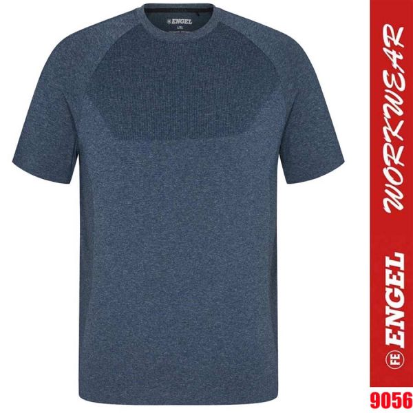 X-treme seamless T-Shirt, 9056, ENGEL Workwear, blue ink melange