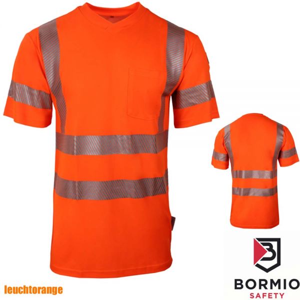 Warnschutz T-Shirt, Bormio Badus, kurzarm, leuchtorange