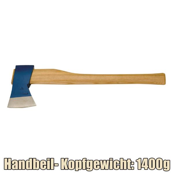 Zimmermanns Handbeil, Kopfgewicht: 1400g, Stiellänge: 50cm,