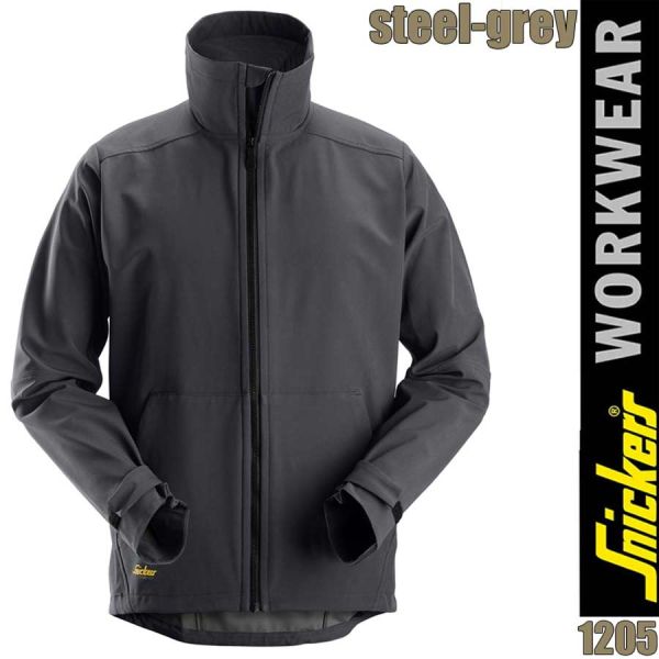 1205, AllroundWork, winddichte Softshell Arbeitsjacke, SNICKERS Workwear, steel grey