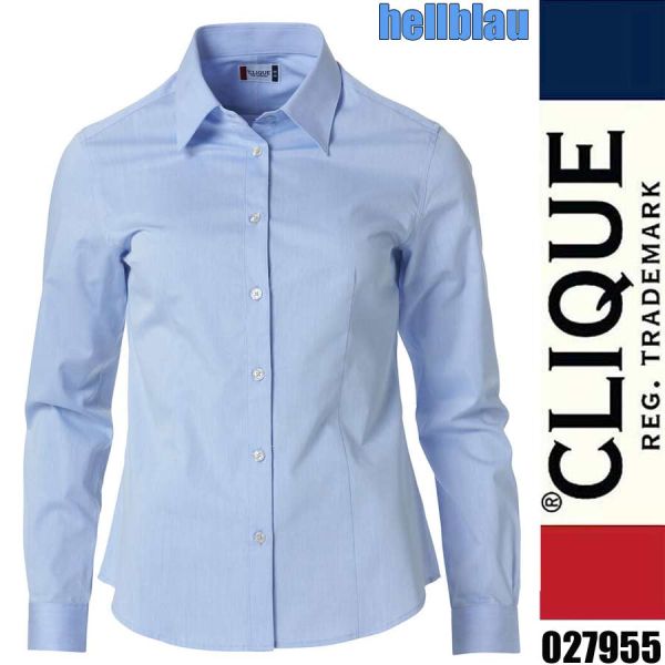 Clare Damen Langarm Bluse, Clique - 027955, hellblau