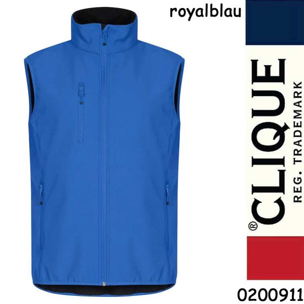 Classic Softshell Weste, Gilet, CLIQUE, 0200911, royalblau