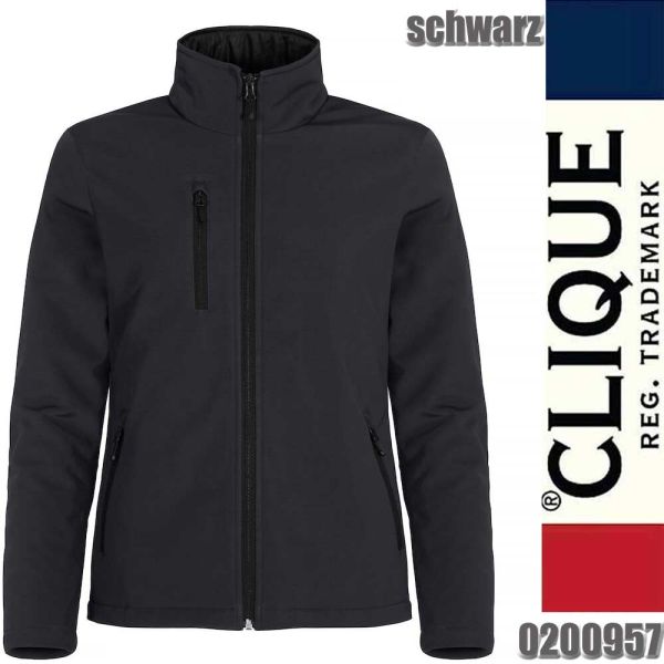 Padded Softshell Lady Jacke, Clique - 0200957, schwarz