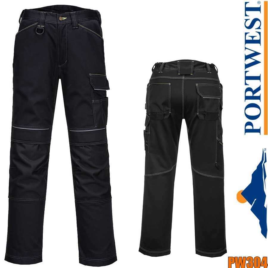 Produktbild von Portwest Hi-Vis Arbeitshose – Schmale Passform, 4-Wege-Stretch, Joggerbund, Für Herren