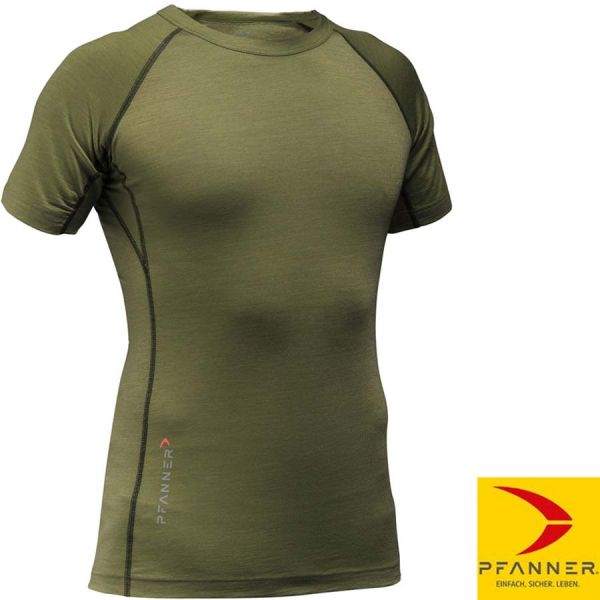 Merino Tencel Shirt, kurzarm - Pfanner - 101737-waldgrün