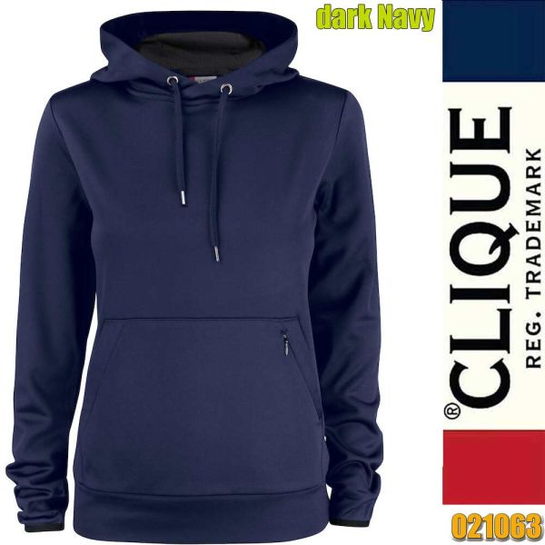 Oakdale Ladies Kapuzensweater, Clique - 021063, dark navy