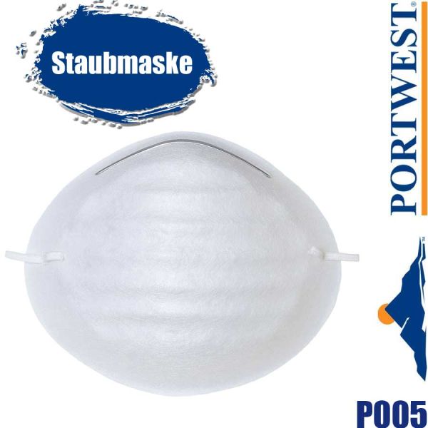 Staubmaske, einfach, 50 Stck. in Box, P005, Portwest