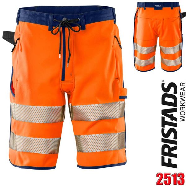 Warnschutz, Jogger Shorts, KL. 2, 2513, FRISTADS, 131154, orange