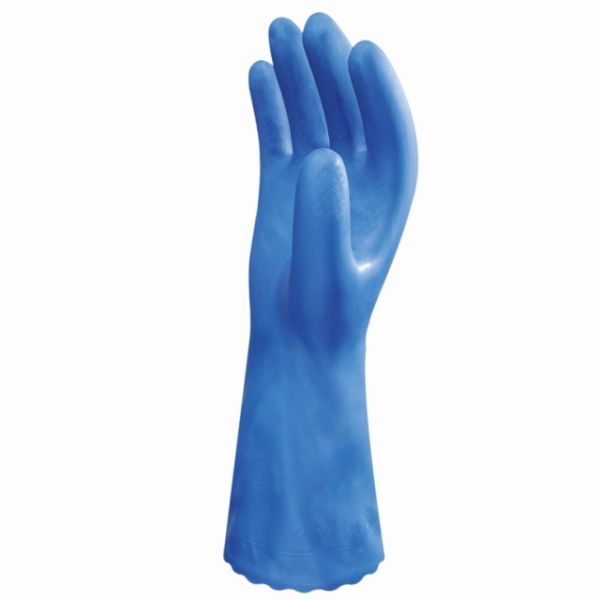 Showa PVC-Handschuh, blau, ungefüttert, gegen Latex-Allergie-12590