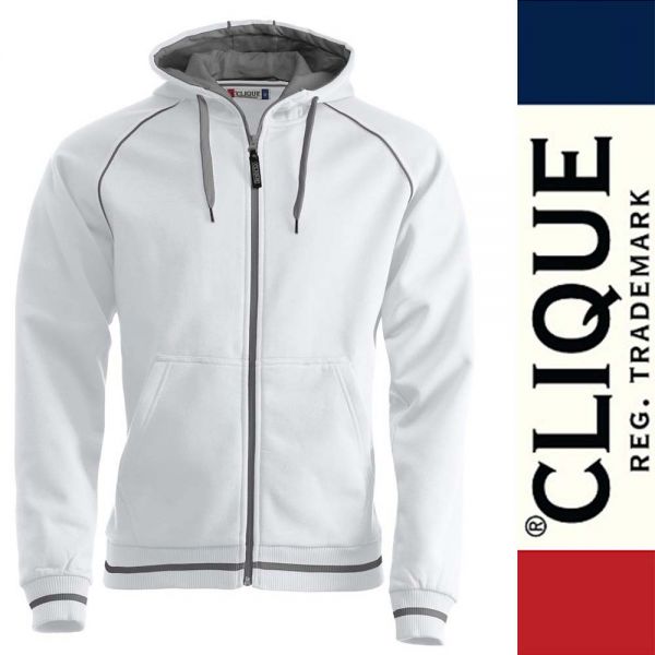 Gerry sportliche Sweat Jacke mit Kapuze, Clique - 021051-weiss