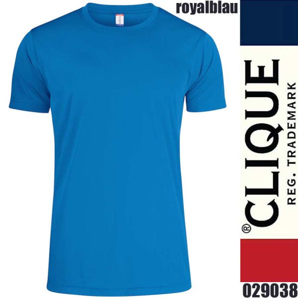 Basic Active-T Shirt, Rundhals, Clique - 029038, royalblau