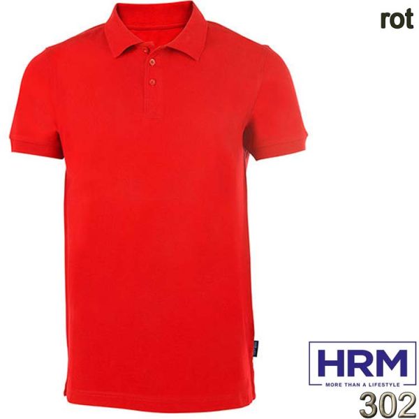 Heavy Stretch Poloshirt, HRM, 302, rot