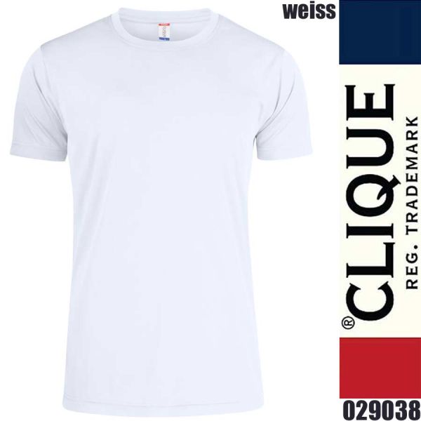 Basic Active-T Shirt, Rundhals, Clique - 029038, weiss