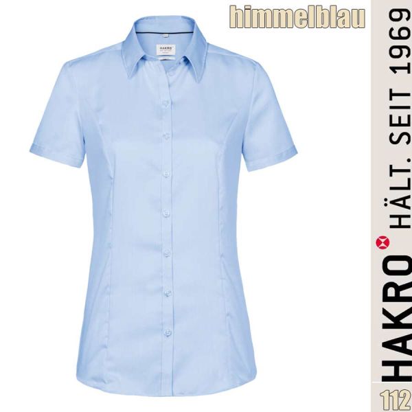 NO. 112 Hakro 1/2-Arm Bluse Business, himmelblau
