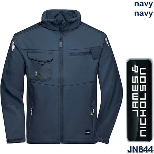 Workwear Softshell Jacket Strong, James & Nicholson, JN844, navy, navy
