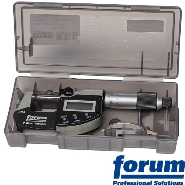 Bügelmessschraube, 0-25mm Digital, FORUM