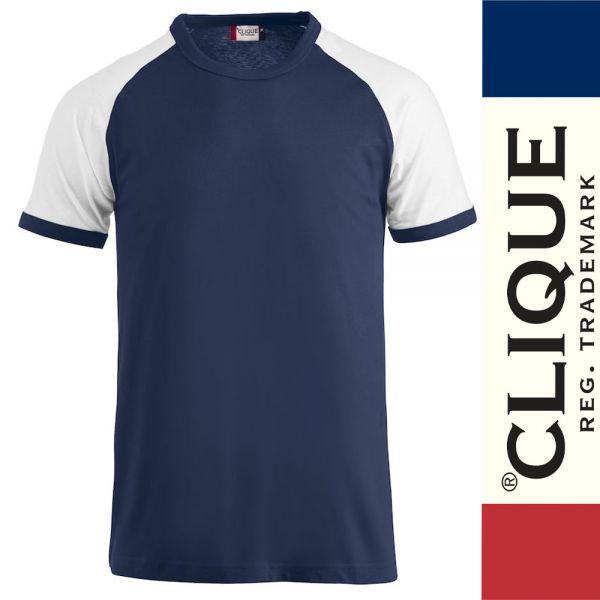 Raglan-T-Shirt, Clique - 029326, marine, weiss